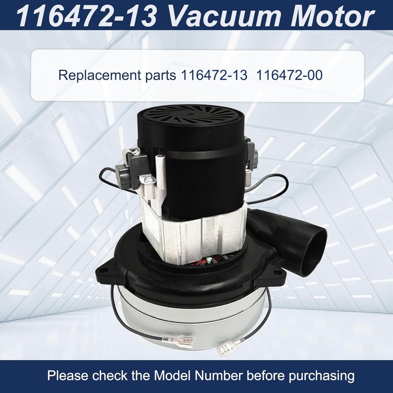 ZGTools 116472-13/116472-00 Vacuum Motor, Electric Vacuums Pump Blower Motor for ametek Lamb, 120V 2-Stage Central Vacuum Motor Blower Replacement for Vacuum Cleaner, Shop vac Motors for Industrial Cleaning - Image 2